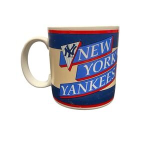 Vintage New York Yankees Coffee Mug Russ Berrie Baseball Red Blue MLB Newspost